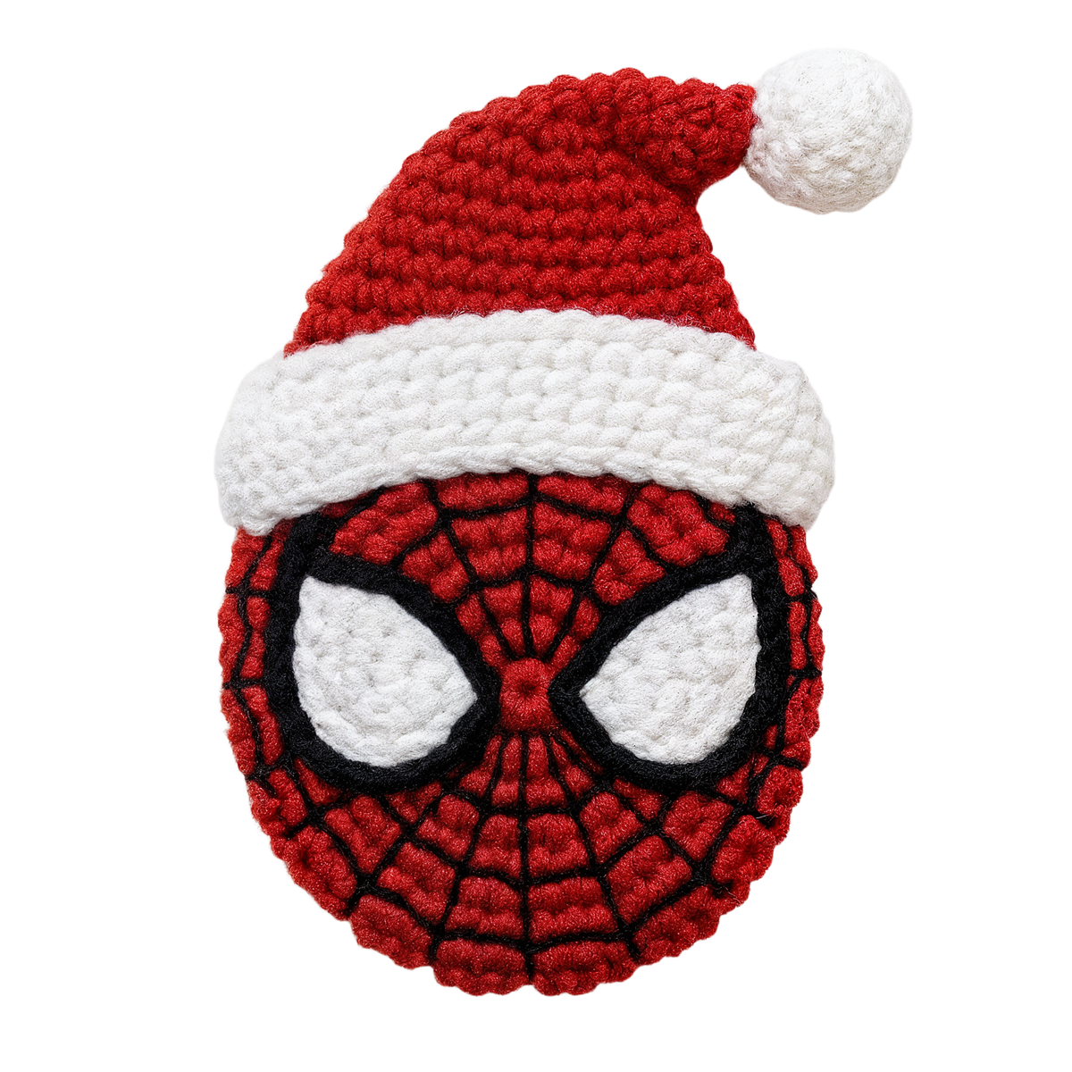 Crochet-look Christmas character DTF transfer design XMAS1480-23. Flat printed textile transfer, not actual yarn.