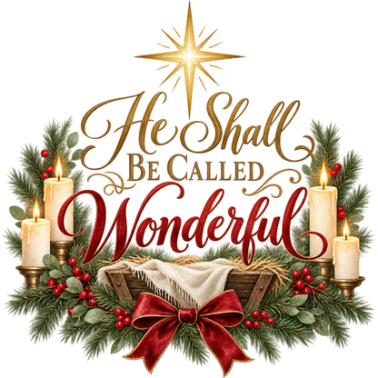 Christian Christmas greeting and nativity DTF transfer design XMAS1481-14. Physical textile transfer only.