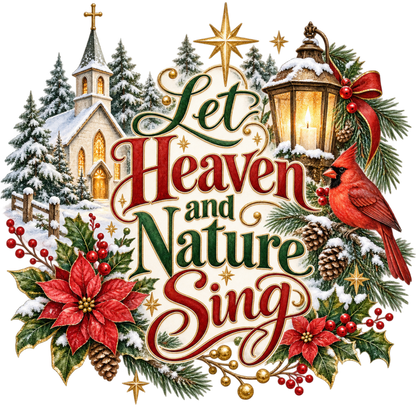 Christian Christmas greeting and nativity DTF transfer design XMAS1481-3. Physical textile transfer only.