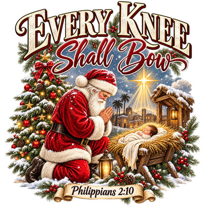 Christian Christmas greeting and nativity DTF transfer design XMAS1481-32. Physical textile transfer only.