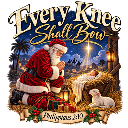 Christian Christmas greeting and nativity DTF transfer design XMAS1481-35. Physical textile transfer only.