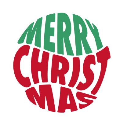 Red and green Christmas saying DTF transfer design XMAS1485-30. Physical textile transfer only.