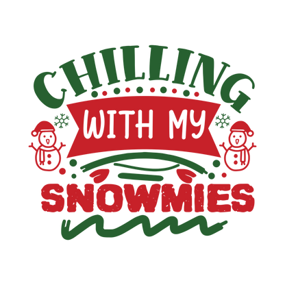 Red and green Christmas saying DTF transfer design XMAS1485-7. Physical textile transfer only.