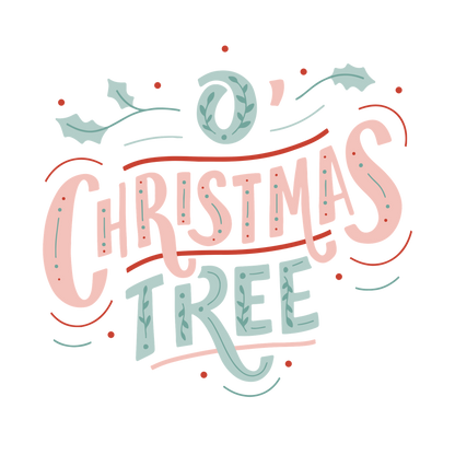 Classic Christmas saying DTF transfer design XMAS1486-16. Physical textile transfer only.