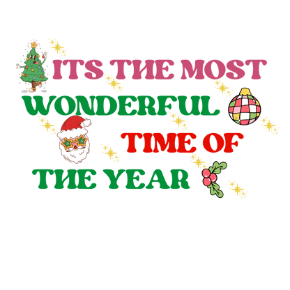 Classic Christmas saying DTF transfer design XMAS1486-18. Physical textile transfer only.