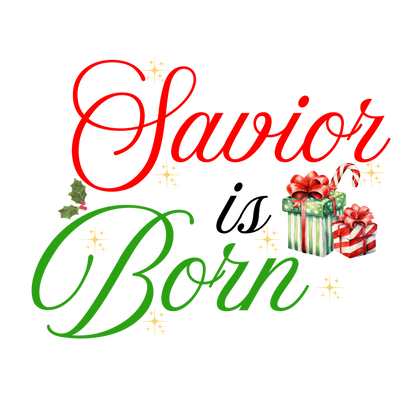 Classic Christmas saying DTF transfer design XMAS1486-24. Physical textile transfer only.