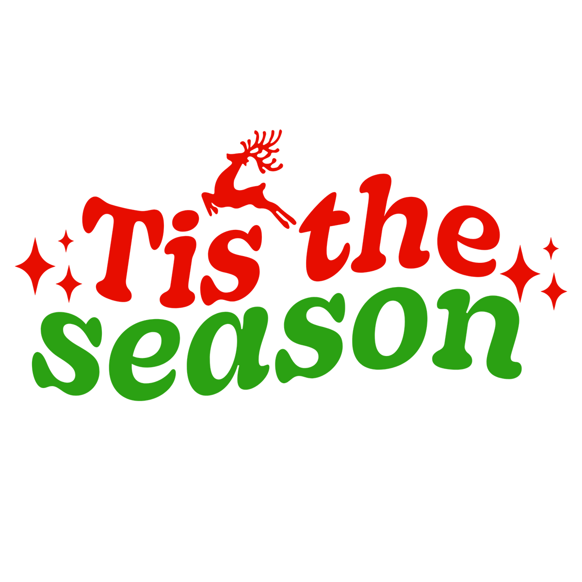 Classic Christmas saying DTF transfer design XMAS1486-30. Physical textile transfer only.
