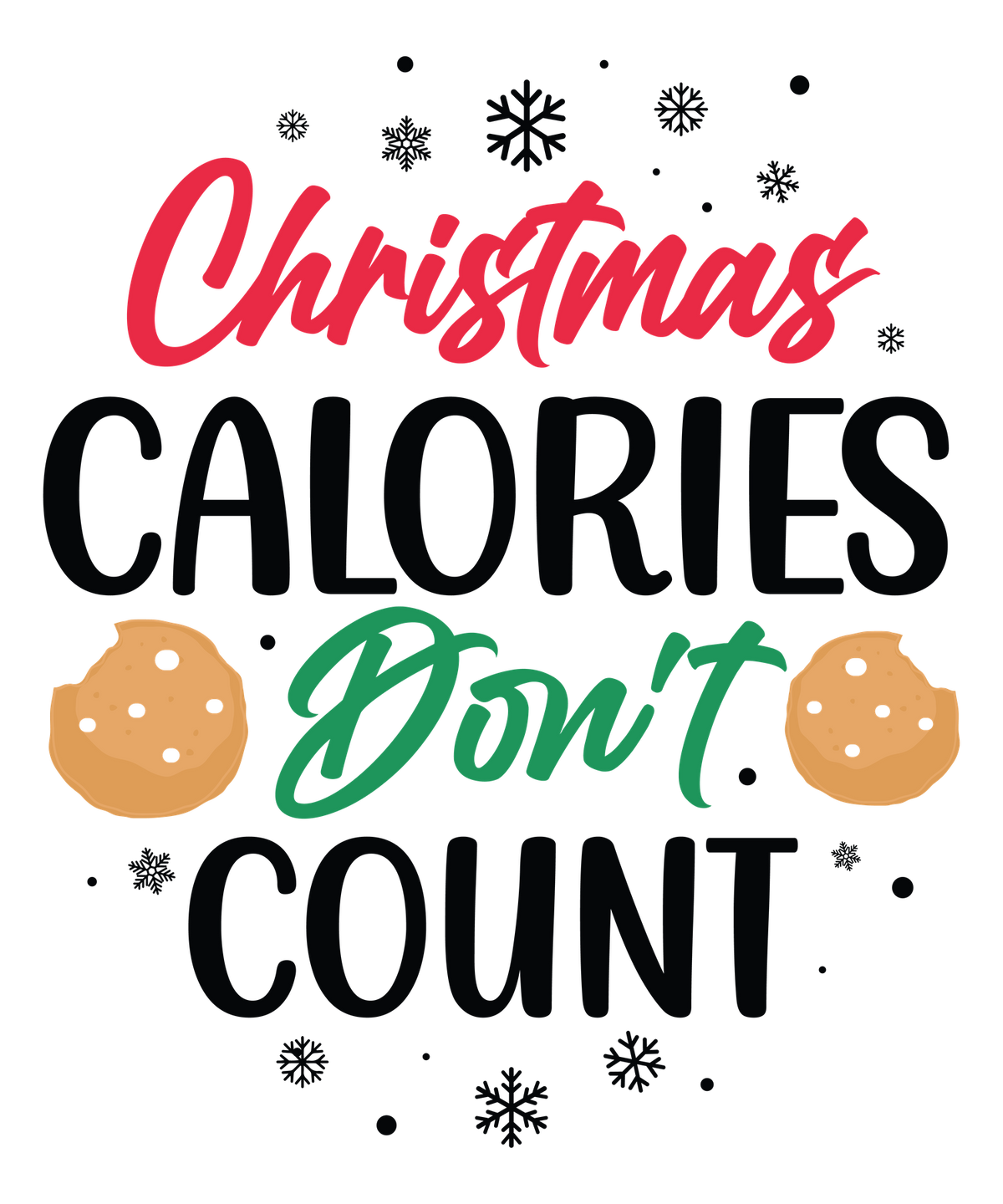 Classic Christmas saying DTF transfer design XMAS1486-34. Physical textile transfer only.
