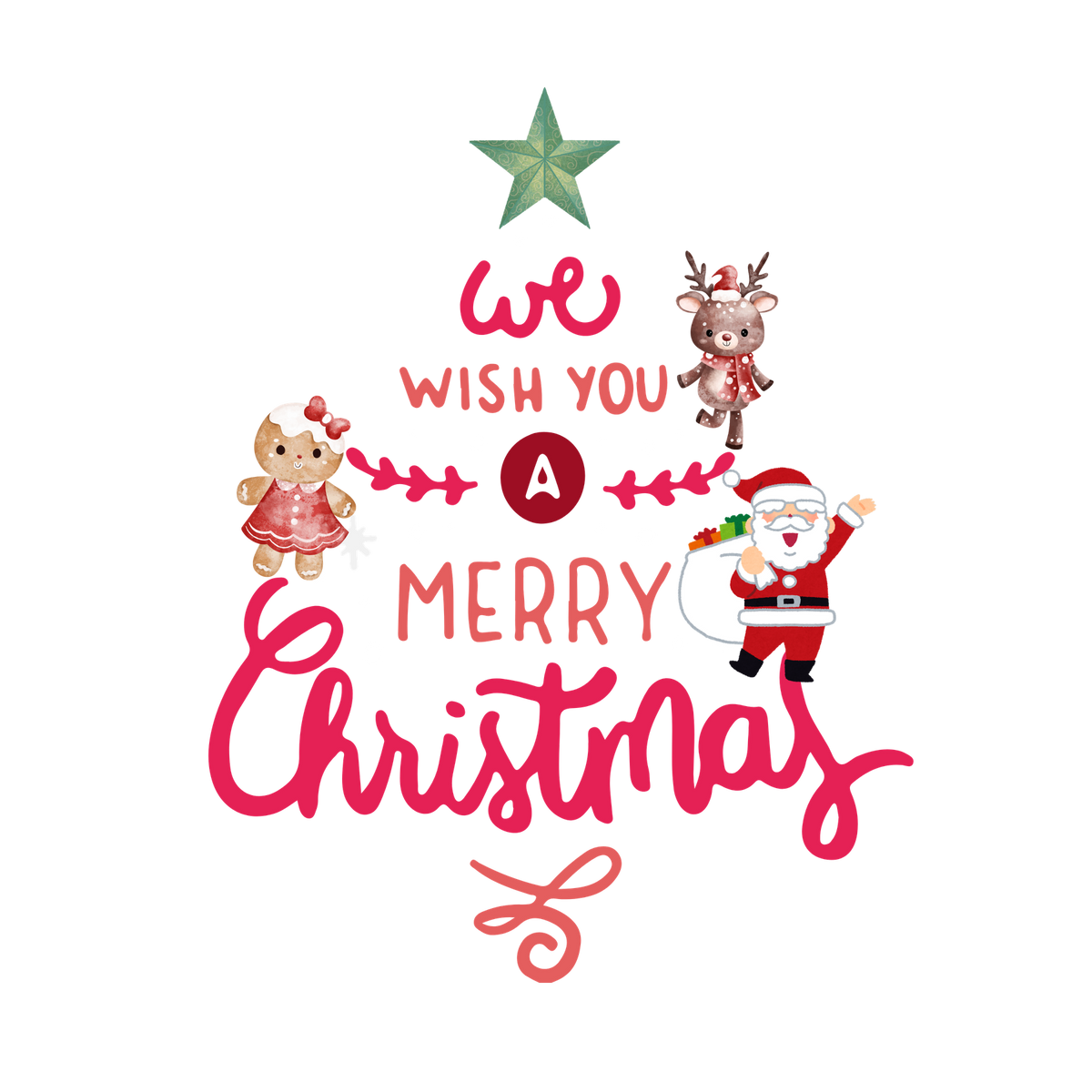 Classic Christmas saying DTF transfer design XMAS1486-4. Physical textile transfer only.