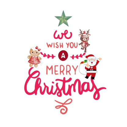 Classic Christmas saying DTF transfer design XMAS1486-4. Physical textile transfer only.