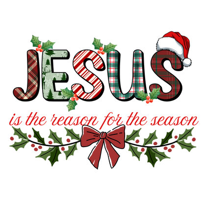 Classic Christmas saying DTF transfer design XMAS1486-5. Physical textile transfer only.