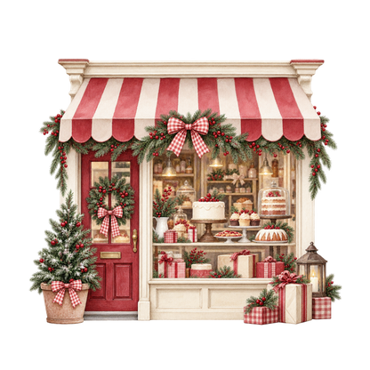 Red gingham watercolor Christmas DTF transfer design XMAS1487-24. Physical textile transfer only.