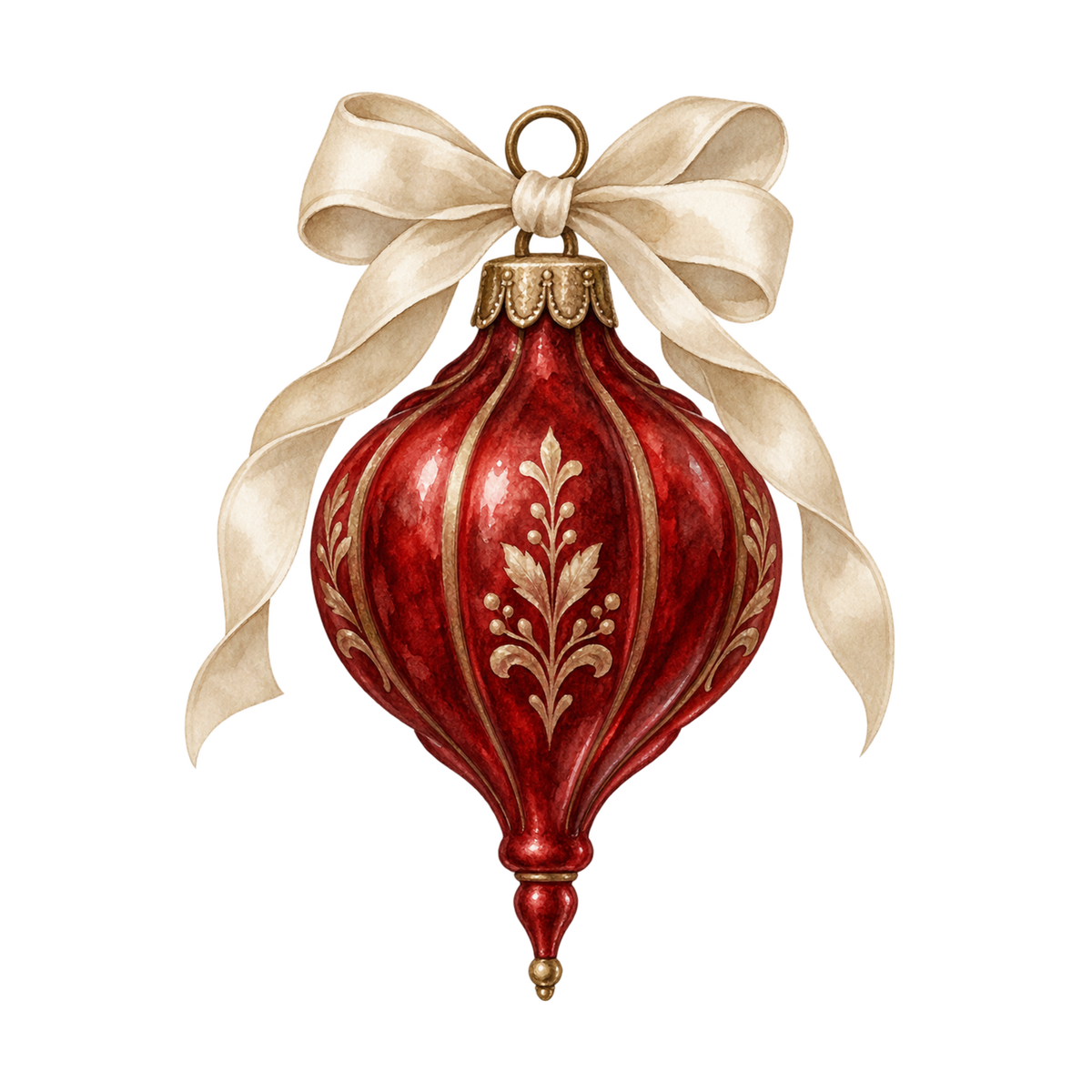 Red gingham watercolor Christmas DTF transfer design XMAS1487-36. Physical textile transfer only.