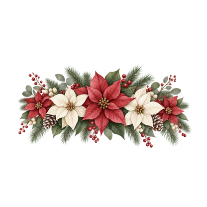 Red gingham watercolor Christmas DTF transfer design XMAS1487-40. Physical textile transfer only.