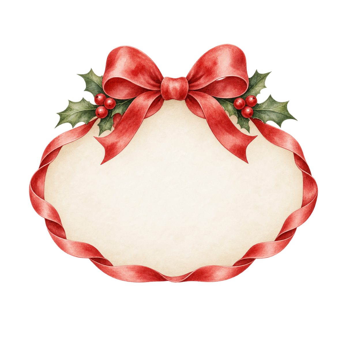 Red gingham Christmas watercolor DTF transfer, pattern XMAS1488-36