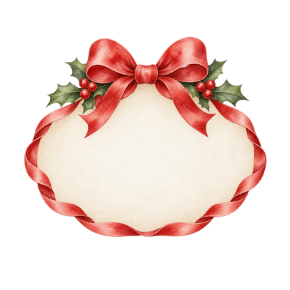 Red gingham Christmas watercolor DTF transfer, pattern XMAS1488-36