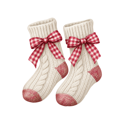 Red gingham Christmas watercolor DTF transfer, pattern XMAS1488-43