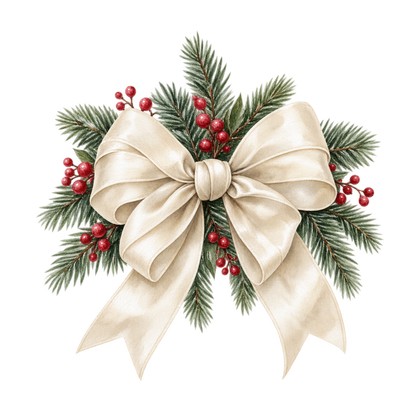 Red gingham Christmas watercolor DTF transfer, pattern XMAS1488-46