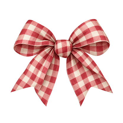 Red gingham Christmas watercolor DTF transfer, pattern XMAS1488-47