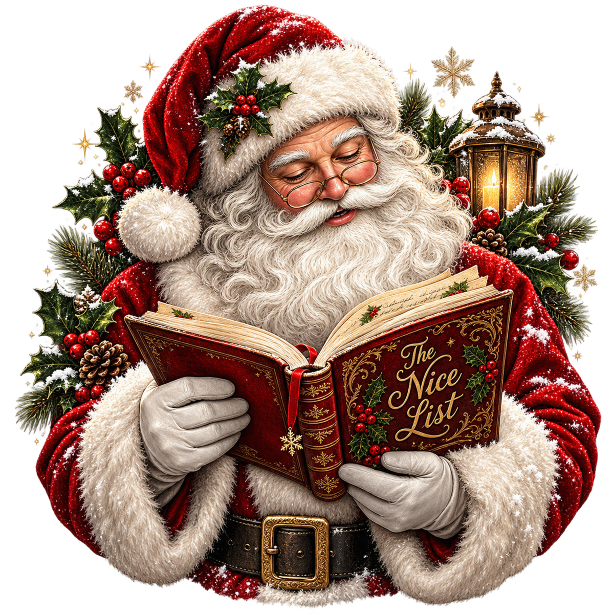 Classic Santa Christmas DTF transfer, pattern XMAS1489-3