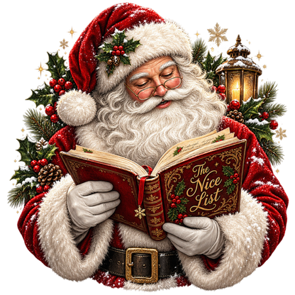 Classic Santa Christmas DTF transfer, pattern XMAS1489-3