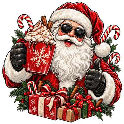 Classic Santa Christmas DTF transfer, pattern XMAS1489-4