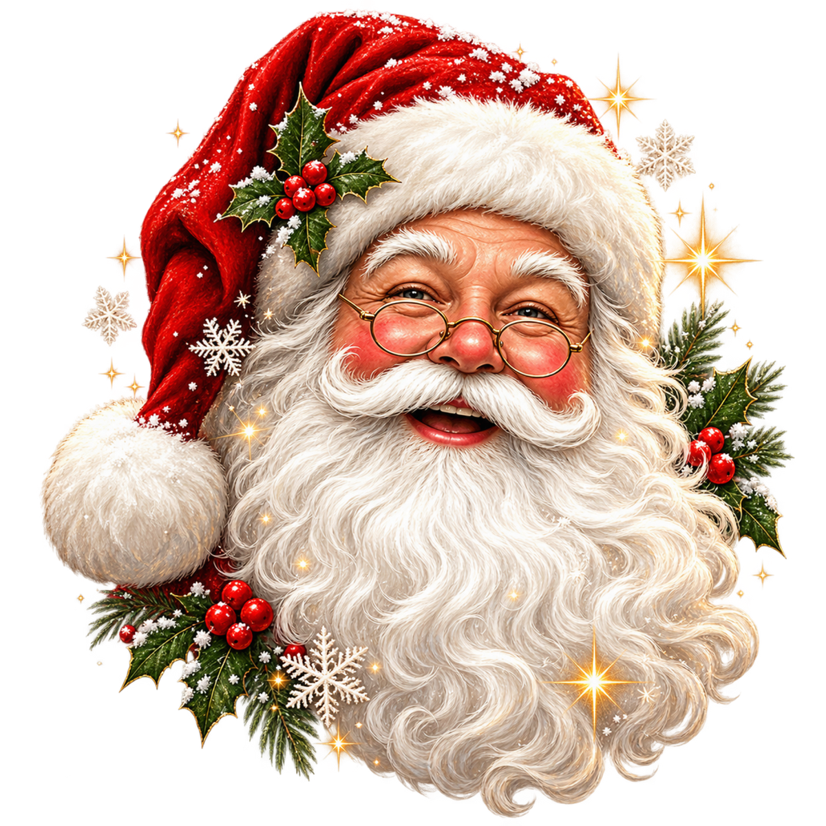 Classic Santa Christmas DTF transfer, pattern XMAS1489-5