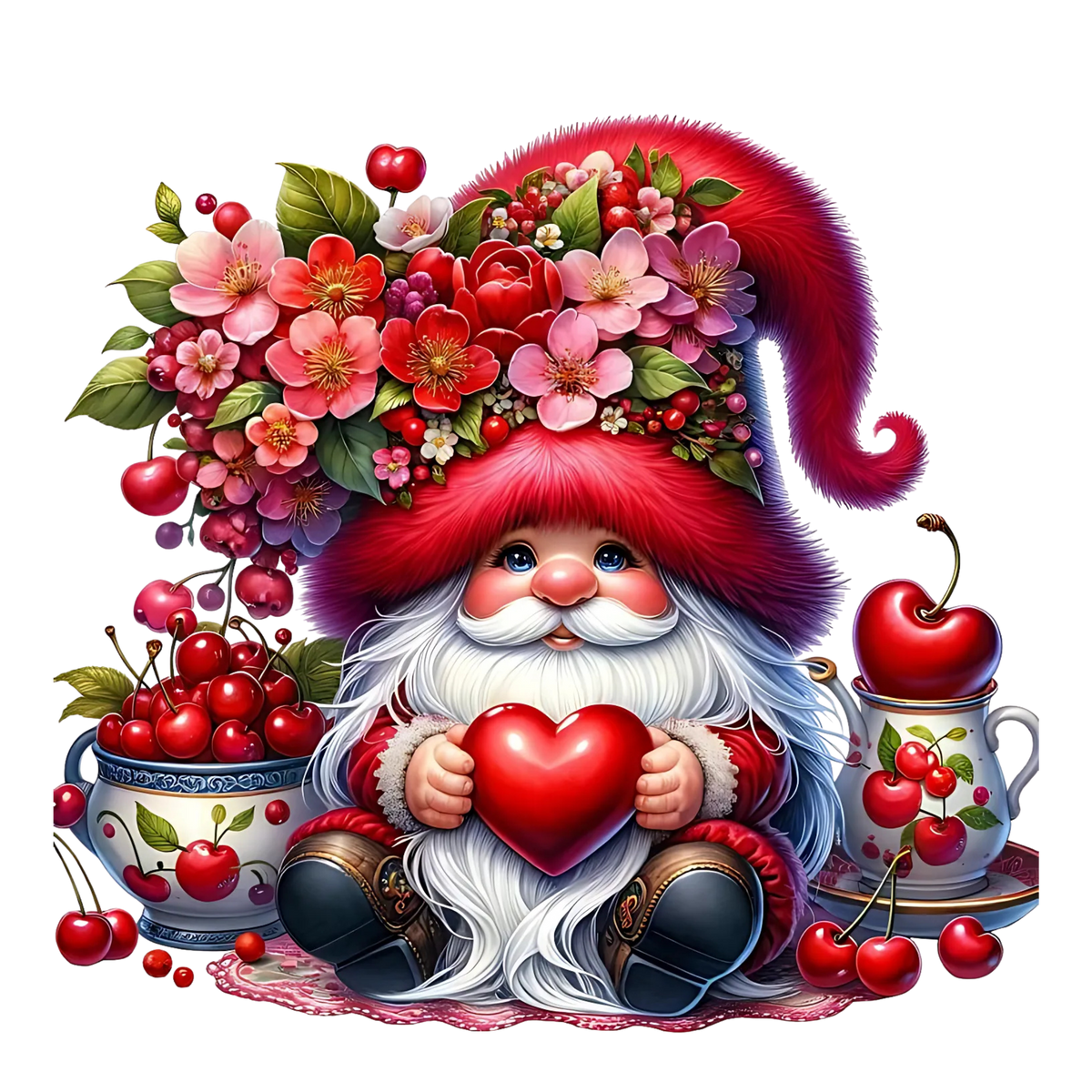 Cozy cocoa Christmas gnome DTF transfer, pattern XMAS1490-11