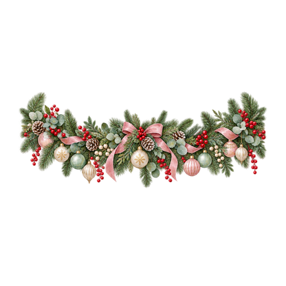 Cozy Christmas watercolor DTF transfer, pattern XMAS1492-14