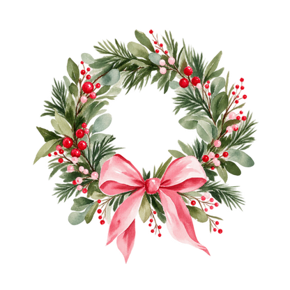 Cozy Christmas watercolor DTF transfer, pattern XMAS1492-16