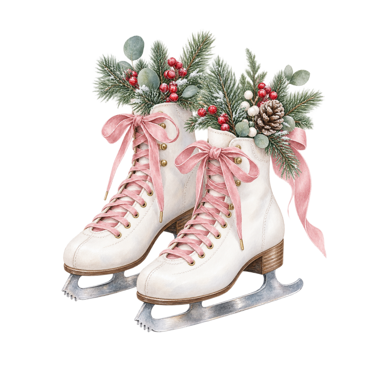Cozy Christmas watercolor DTF transfer, pattern XMAS1492-20
