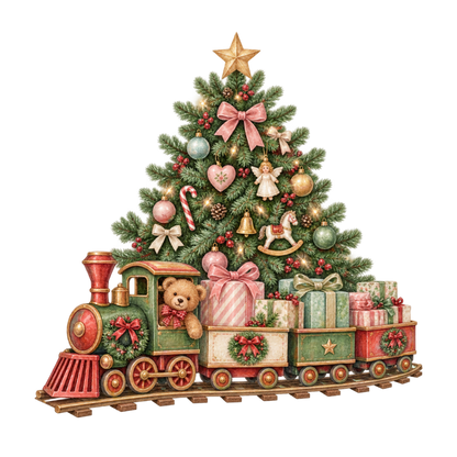 Cozy Christmas watercolor DTF transfer, pattern XMAS1492-23
