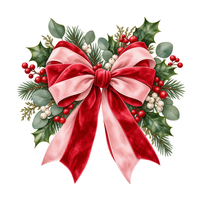 Cozy Christmas watercolor DTF transfer, pattern XMAS1492-25