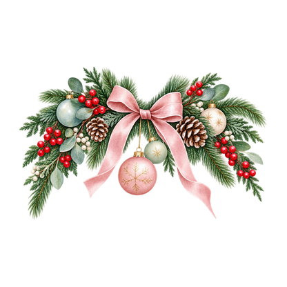 Cozy Christmas watercolor DTF transfer, pattern XMAS1492-28