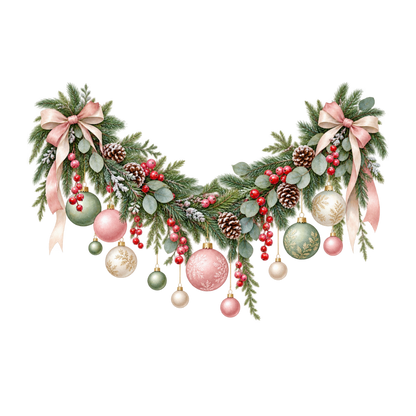 Cozy Christmas watercolor DTF transfer, pattern XMAS1492-29