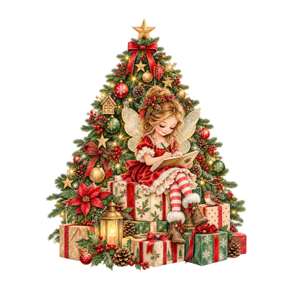 Cozy Christmas watercolor DTF transfer, pattern XMAS1492-7