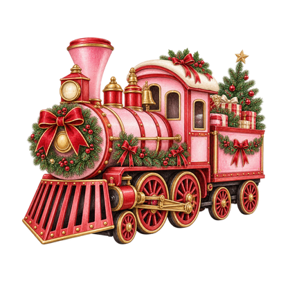 Cozy Christmas watercolor DTF transfer, pattern XMAS1492-8