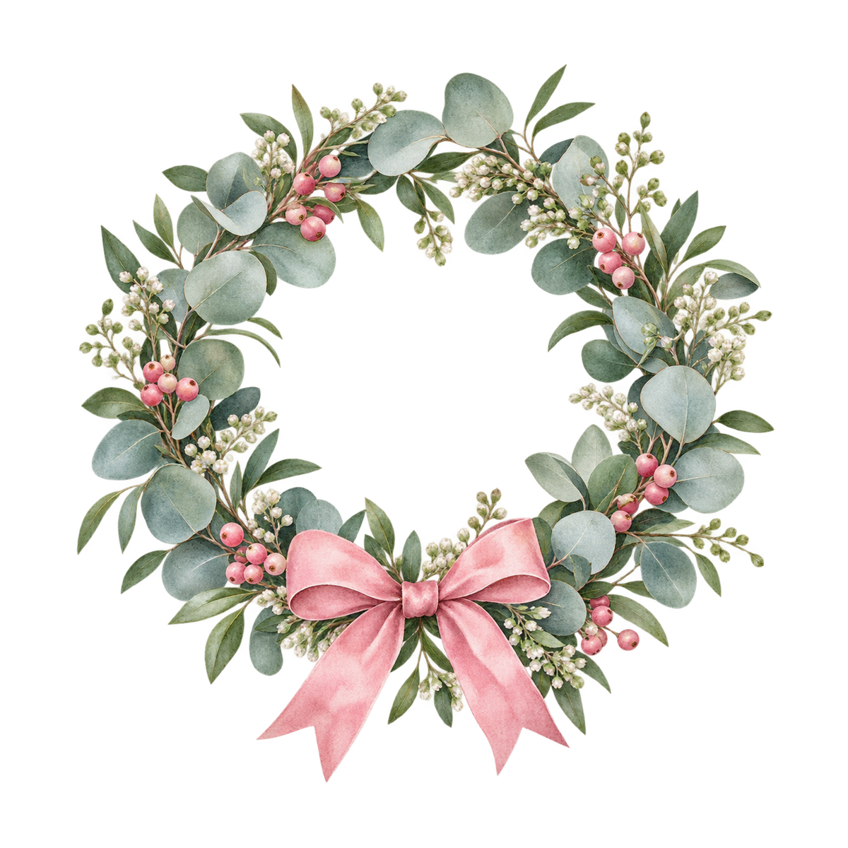 Cozy Christmas watercolor DTF transfer, pattern XMAS1492-9