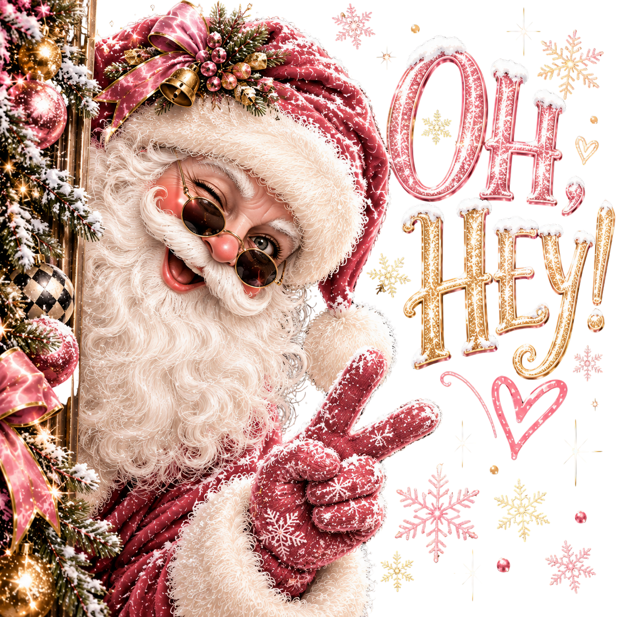 Cozy vintage Christmas illustration DTF transfer, pattern XMAS1494-13
