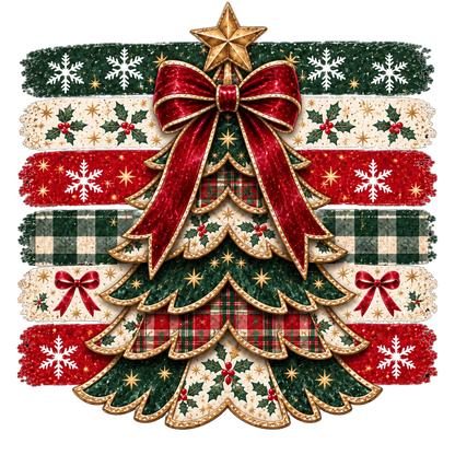 Cozy vintage Christmas illustration DTF transfer, pattern XMAS1494-17