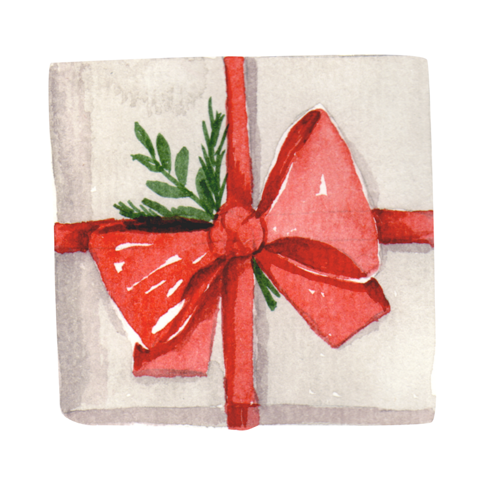 Cozy watercolor Christmas object DTF transfer, pattern XMAS1495-1