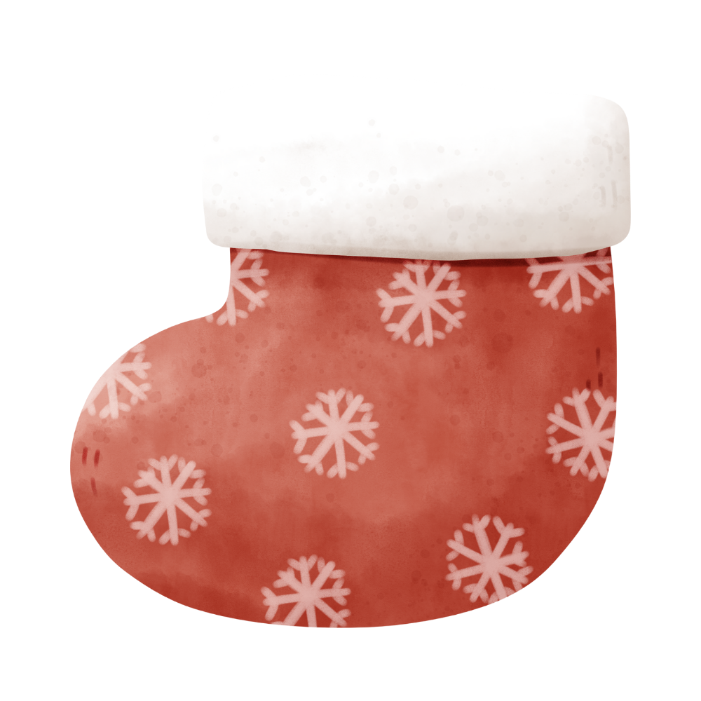 Cozy watercolor Christmas object DTF transfer, pattern XMAS1495-11