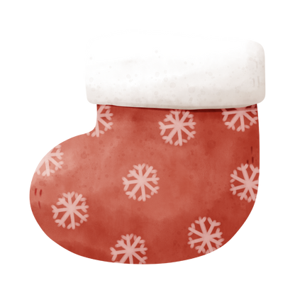 Cozy watercolor Christmas object DTF transfer, pattern XMAS1495-11