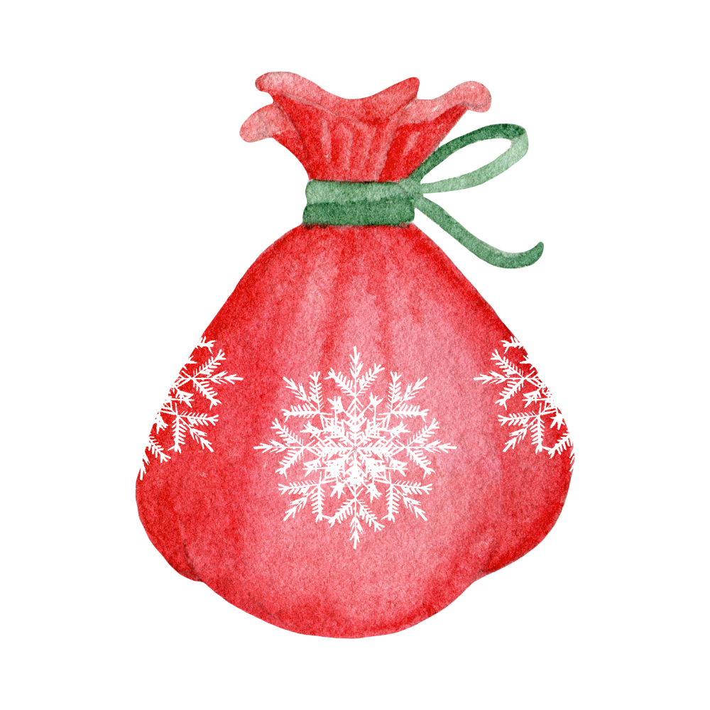 Cozy watercolor Christmas object DTF transfer, pattern XMAS1495-20