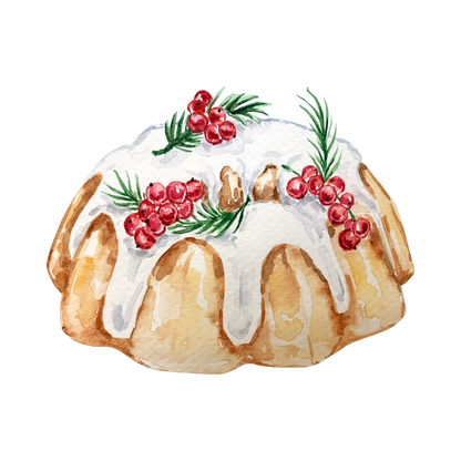 Cozy watercolor Christmas object DTF transfer, pattern XMAS1495-27