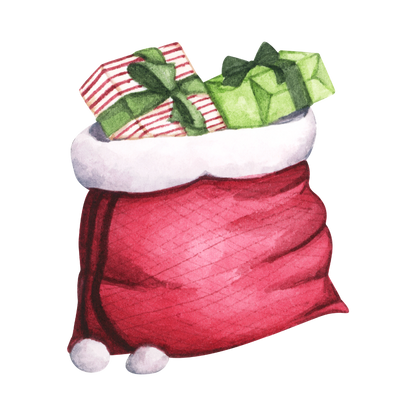 Cozy watercolor Christmas object DTF transfer, pattern XMAS1495-28