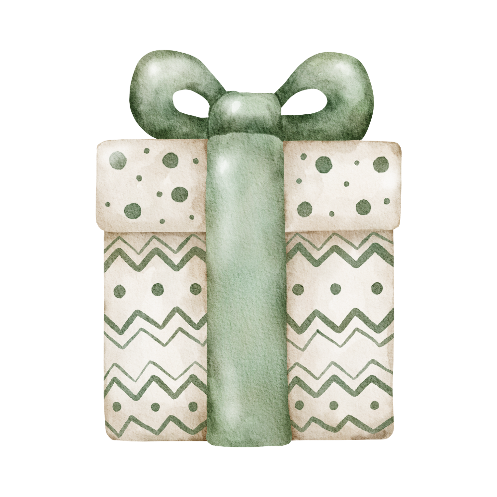 Cozy watercolor Christmas object DTF transfer, pattern XMAS1495-3