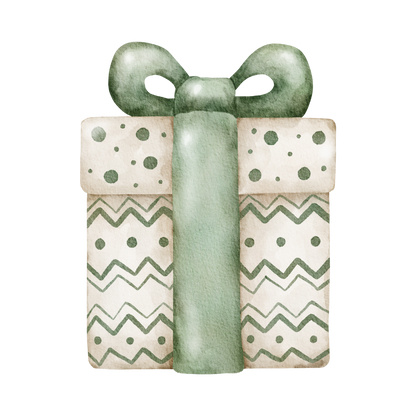 Cozy watercolor Christmas object DTF transfer, pattern XMAS1495-3