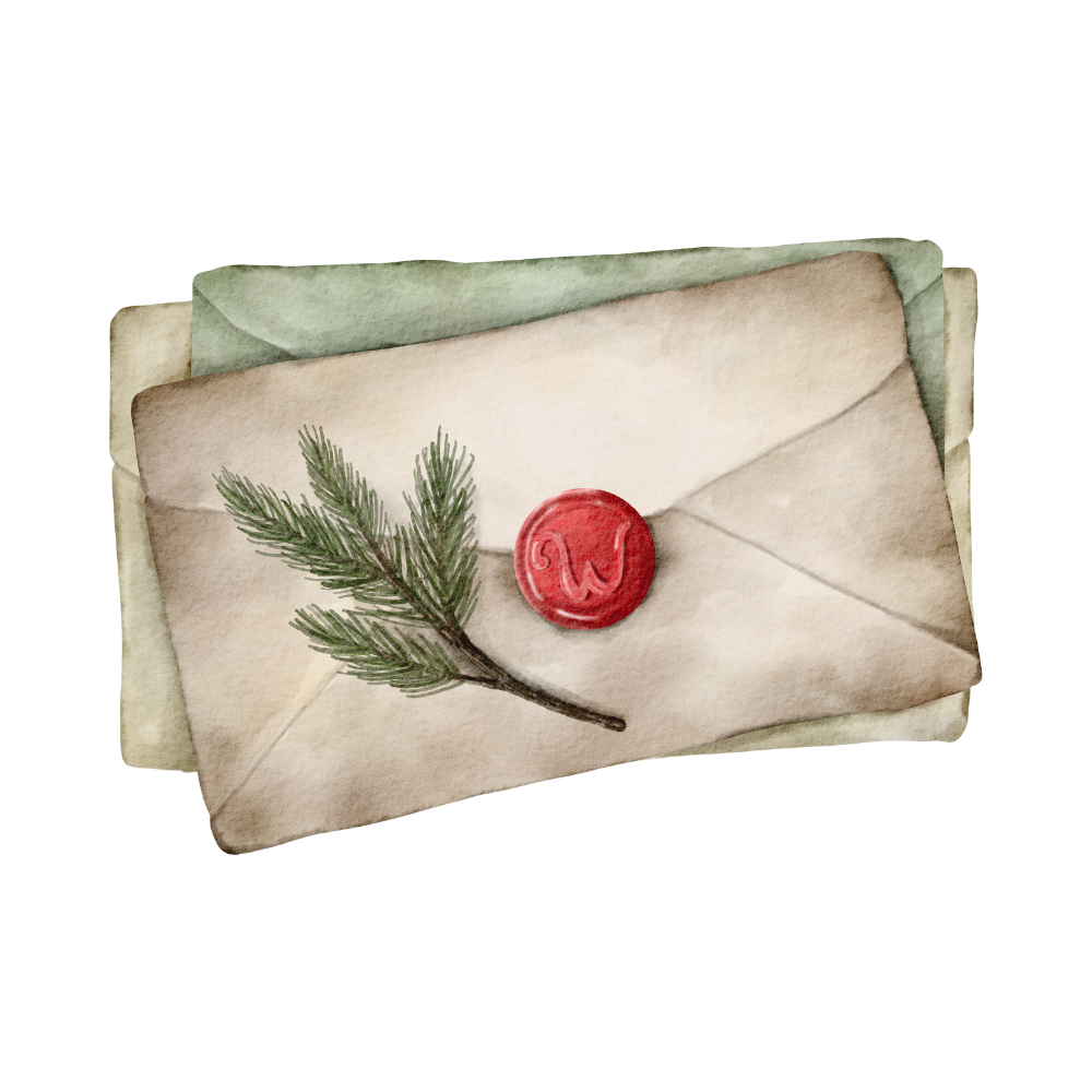 Cozy watercolor Christmas object DTF transfer, pattern XMAS1495-30