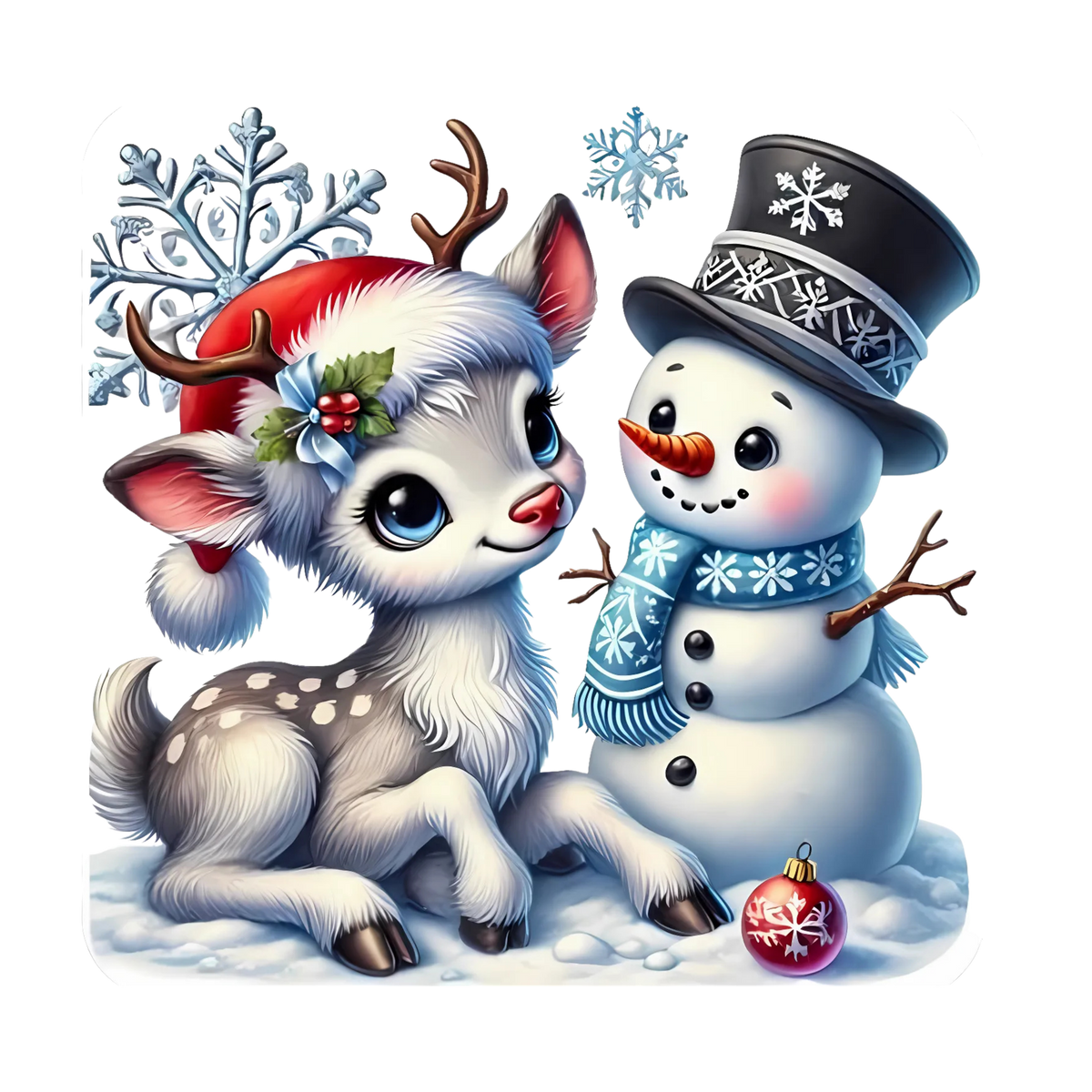 Cozy snowman Christmas DTF transfer, pattern XMAS1496-15